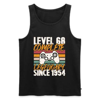 Niveau 68 Complet Vintage Anniversaire 68 Ans - Débardeur bio Premium Homme - noir - Devant - Michal (187cm)