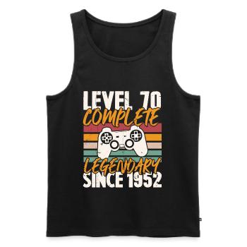 Niveau 70 Complet Vintage Anniversaire 70 Ans - Débardeur bio Premium Homme - noir - Devant - Michal (187cm)