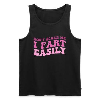 don't scare me i fart easily - Débardeur bio Premium Homme - noir - Devant - AI Model Male 178 light (178cm)