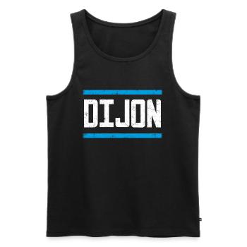 Dijon - Männer Premium Bio Tank Top - Schwarz - Vorne - AI Model Male 178 light (178cm)