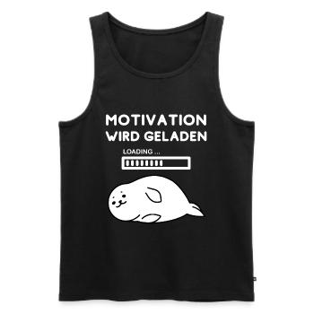 motivation geladen lustiger spruch müde geschenk - Männer Premium Bio Tank Top - Schwarz - Vorne - Michal (187cm)