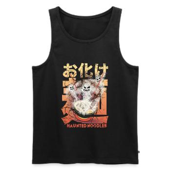 Bol de Ramen vintage aux nouilles hantées, Horreur - Débardeur bio Premium Homme - noir - Devant - Michal (187cm)