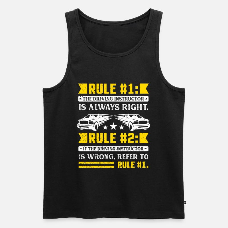 Driving Instructor Rules - Men's Premium Organic Tank Top - black