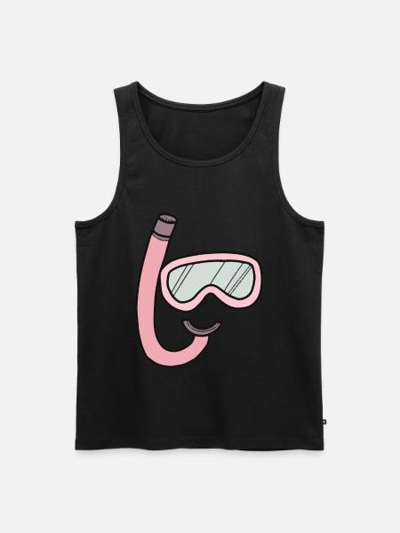 Dykglasögon och snorklar - Ekologisk premium tanktopp herr - svart