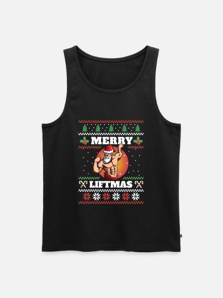 Lifting Christmas Motif - Men's Premium Organic Tank Top - black