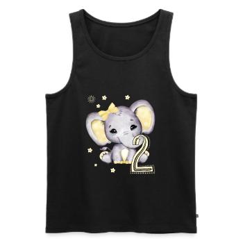 Kinder Geburtstagsgeschenk 2 Jahre Mädchen - Männer Premium Bio Tank Top - Schwarz - Vorne - AI Model Male 178 light (178cm)