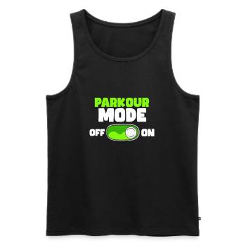Parkour Gifts For Free Running - Men's Premium Organic Tank Top - black - Front - AI Model Male 178 light (178cm)