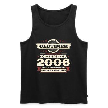 17. Geburtstag Oldtimer Dezember Jahrgang 2006 - Männer Premium Bio Tank Top - Schwarz - Vorne - Michal (187cm)