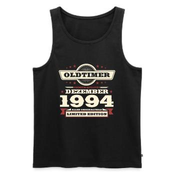 29. Geburtstag Oldtimer Dezember Jahrgang 1994 - Männer Premium Bio Tank Top - Schwarz - Vorne - AI Model Male 178 light (178cm)
