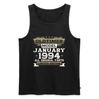 30th birthday classic car January vintage 1994 - Men's Premium Organic Tank Top - black - Front - Michal (187cm)
