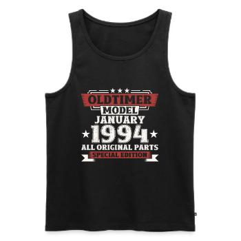 30th Birthday Classic Car January Vintage 1994 - Men's Premium Organic Tank Top - black - Front - Michal (187cm)