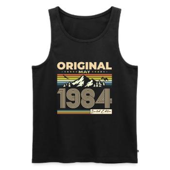 Original 1984 Millésime 1984 40e anniversaire 1984 - Débardeur bio Premium Homme - noir - Devant - Michal (187cm)