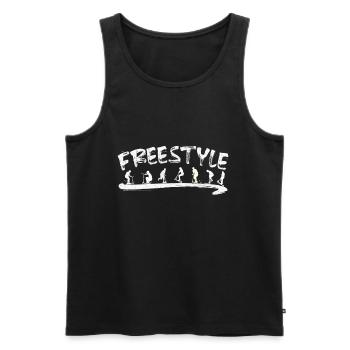 stuntscooter kickscooter Roller Tretroller - Männer Premium Bio Tank Top - Schwarz - Vorne - AI Model Male 178 light (178cm)