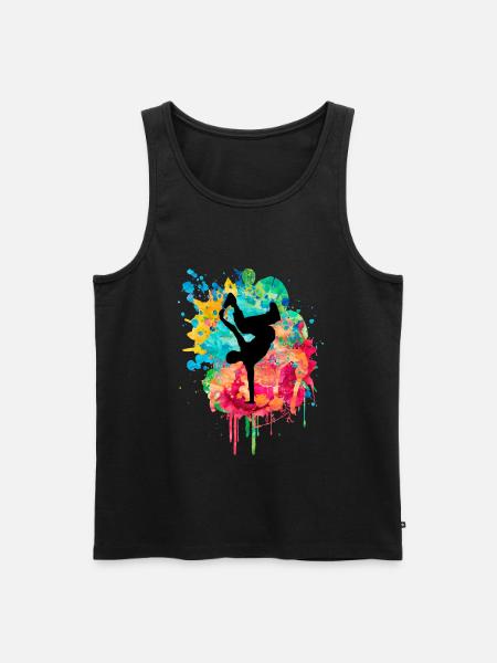 Breakdance Bboy Bgirl HipHop - Débardeur bio Premium Homme - noir