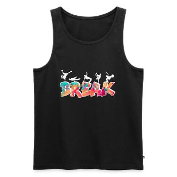 Breakdance Bboy Bgirl HipHop - Männer Premium Bio Tank Top - Schwarz - Vorne - AI Model Male 178 light (178cm)