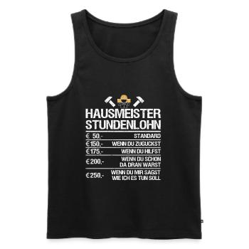 Hausmeister Hauswart Geschenk Facility Manager - Männer Premium Bio Tank Top - Schwarz - Vorne - AI Model Male 178 light (178cm)
