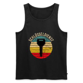 Schlüsseldienst Schlosser Beruf Geschenk - Männer Premium Bio Tank Top - Schwarz - Vorne - Michal (187cm)
