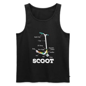 Scooters cascadeurs - scooters en détail - Débardeur bio Premium Homme - noir - Devant - Michal (187cm)