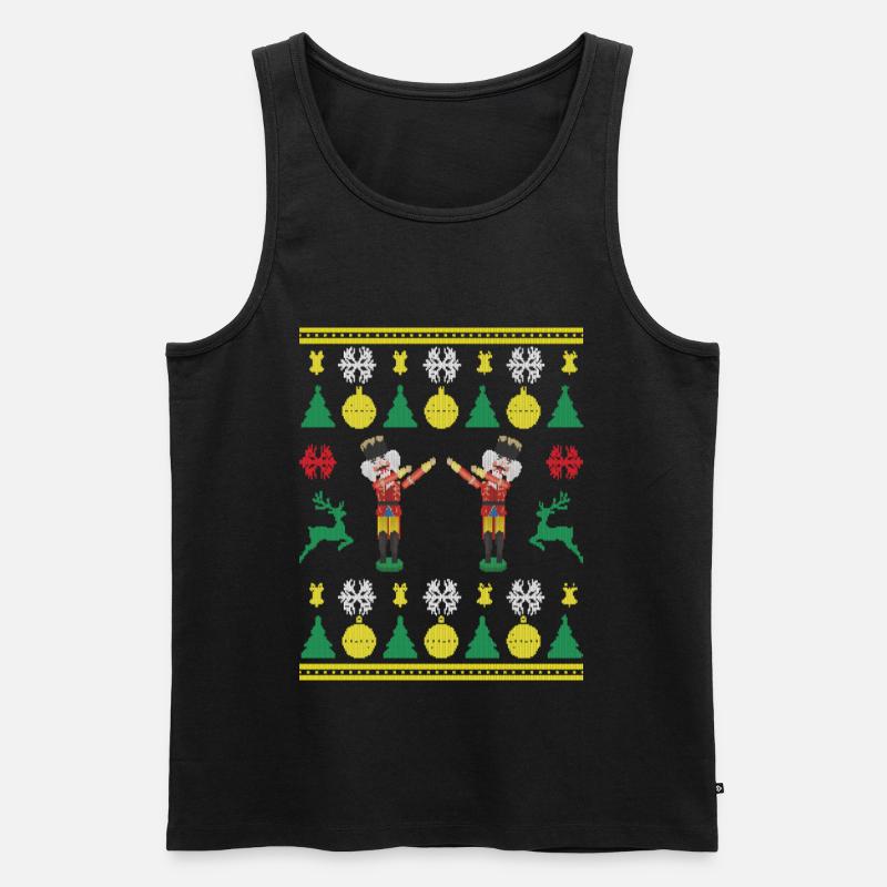 Dancing Nutcracker Dabbing Nutcracker Knittered - Men's Premium Organic Tank Top - black