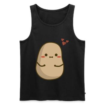 Süße Kartoffel - Männer Premium Bio Tank Top - Schwarz - Vorne - Michal (187cm)