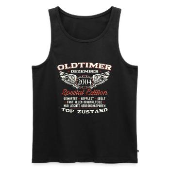 19. Geburtstag Oldtimer Dezember Jahrgang 2004 - Männer Premium Bio Tank Top - Schwarz - Vorne - Michal (187cm)