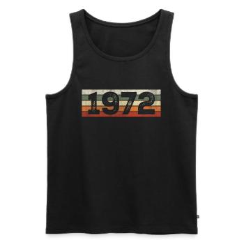 Jahrgang 1972 Retro 1972 Geburtstagsgeschenk - Männer Premium Bio Tank Top - Schwarz - Vorne - Michal (187cm)