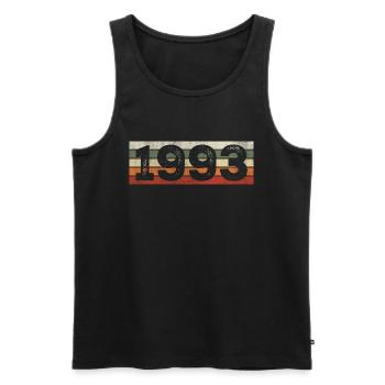 Jahrgang 1993 Retro Geburtstagsgeschenk 1993 - Männer Premium Bio Tank Top - Schwarz - Vorne - Michal (187cm)