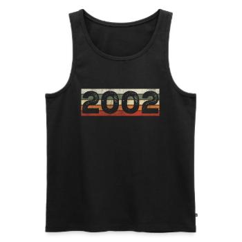 Jahrgang 2002 Retro Geburtstagsgeschenk 2002 - Männer Premium Bio Tank Top - Schwarz - Vorne - Michal (187cm)
