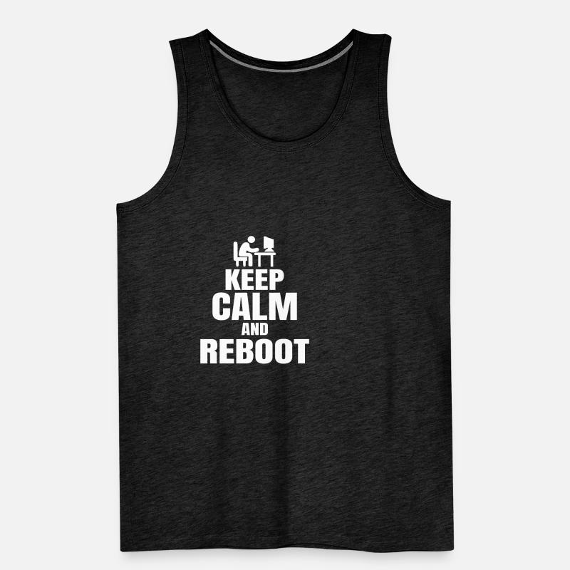 Admin Spruch Keep Calm Sys Admin Programmierer Männer Premium Bio Tank Top