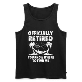 Retired Urlaub Hängematte Rentner Ruhestand - Männer Premium Bio Tank Top - Schwarz - Vorne - Michal (187cm)