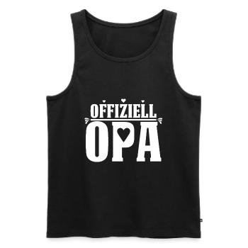 Offiziell Bester Opa der Welt Vatertag Loading Ich - Männer Premium Bio Tank Top - Schwarz - Vorne - Michal (187cm)
