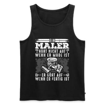 Malermeister Geschenk Maler Geselle - Männer Premium Bio Tank Top - Schwarz - Vorne - Michal (187cm)