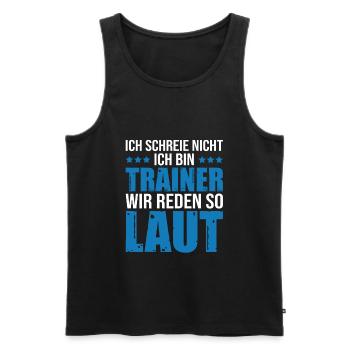 Fußballtrainer Spruch Bester Trainer Fußballcoach - Männer Premium Bio Tank Top - Schwarz - Vorne - AI Model Male 178 light (178cm)
