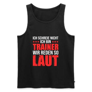 Fußballtrainer Spruch Bester Trainer Fußballcoach - Männer Premium Bio Tank Top - Schwarz - Vorne - AI Model Male 178 light (178cm)