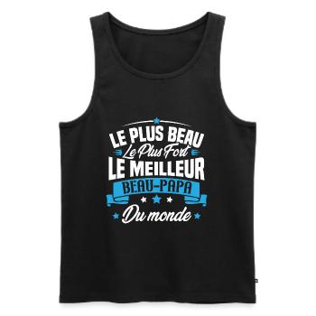 Le meilleur beau papa du monde - Débardeur bio Premium Homme - noir - Devant - Michal (187cm)