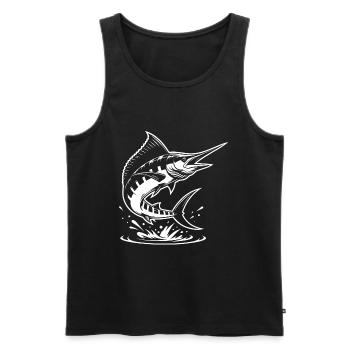Springender Marlin Marlindesign für Sportfischer - Männer Premium Bio Tank Top - Schwarz - Vorne - AI Model Male 178 light (178cm)
