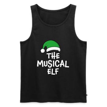Der musikalische Elf - Männer Premium Bio Tank Top - Schwarz - Vorne - Michal (187cm)