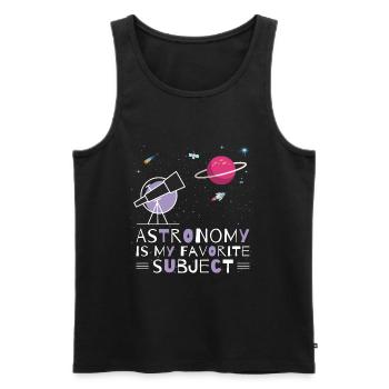 Astronomie, mein Lieblingsthema, Weltraumteleskop - Männer Premium Bio Tank Top - Schwarz - Vorne - AI Model Male 178 light (178cm)