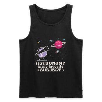 Astronomie, mein Lieblingsthema, Weltraumteleskop - Männer Premium Bio Tank Top - Schwarz - Vorne - AI Model Male 178 light (178cm)