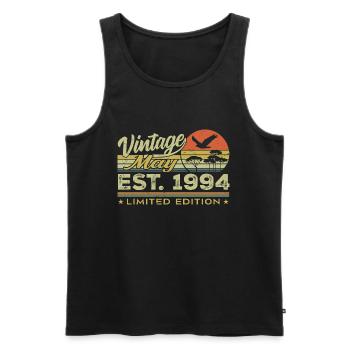 Geburtstag Mai 1994, geboren im Mai 1994 - Mai 1994 - Männer Premium Bio Tank Top - Schwarz - Vorne - Michal (187cm)