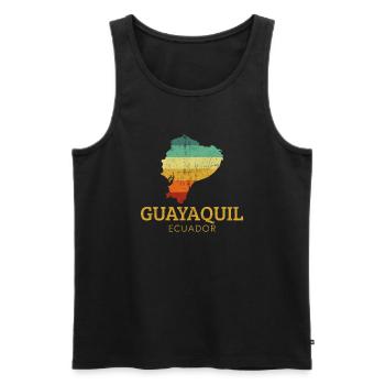 guayaquil, ecuadorian flag ecuador - Men's Premium Organic Tank Top - black - Front - Michal (187cm)