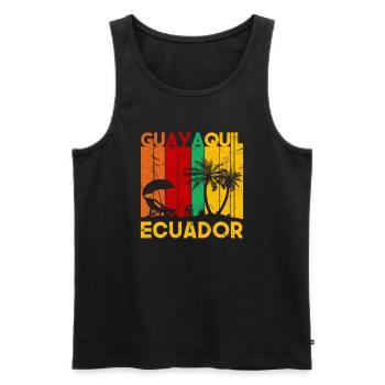 guayaquil, ecuadorian flag ecuador - Men's Premium Organic Tank Top - black - Front - Michal (187cm)