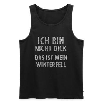 Lustiges Design zur Winterzeit - Männer Premium Bio Tank Top - Schwarz - Vorne - AI Model Male 178 light (178cm)