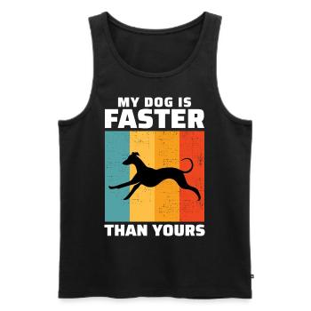 Greyhound Racing Dog Pet Race Animal Racer - Men's Premium Organic Tank Top - black - Front - AI Model Male 178 light (178cm)