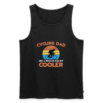 Bicycle dad t-shirt dad gift idea - Men's Premium Organic Tank Top - black - Front - Michal (187cm)
