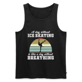Patinage Artistique T-Shirt Cadeau Patineur Artistique - Débardeur bio Premium Homme - noir - Devant - Michal (187cm)