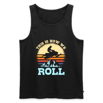 Snowmobile Driving T-Shirt Gift - Men's Premium Organic Tank Top - black - Front - Michal (187cm)