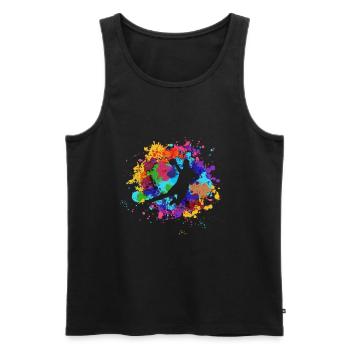 Handball - Männer Premium Bio Tank Top - Schwarz - Vorne - Michal (187cm)