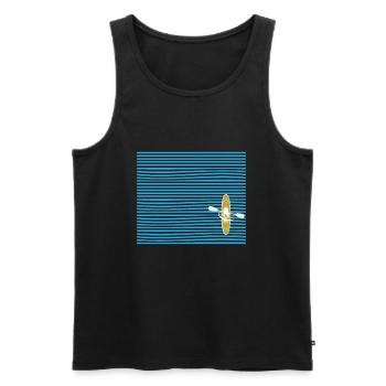 Kajak - Männer Premium Bio Tank Top - Schwarz - Vorne - Michal (187cm)