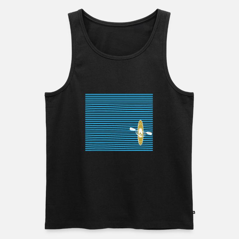 Kajak - Männer Premium Bio Tank Top - Schwarz